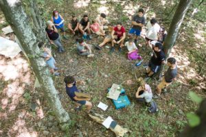 The project's architects and designers, who came from Romania, Italy and the Netherlands, gather together for early stage discussions.